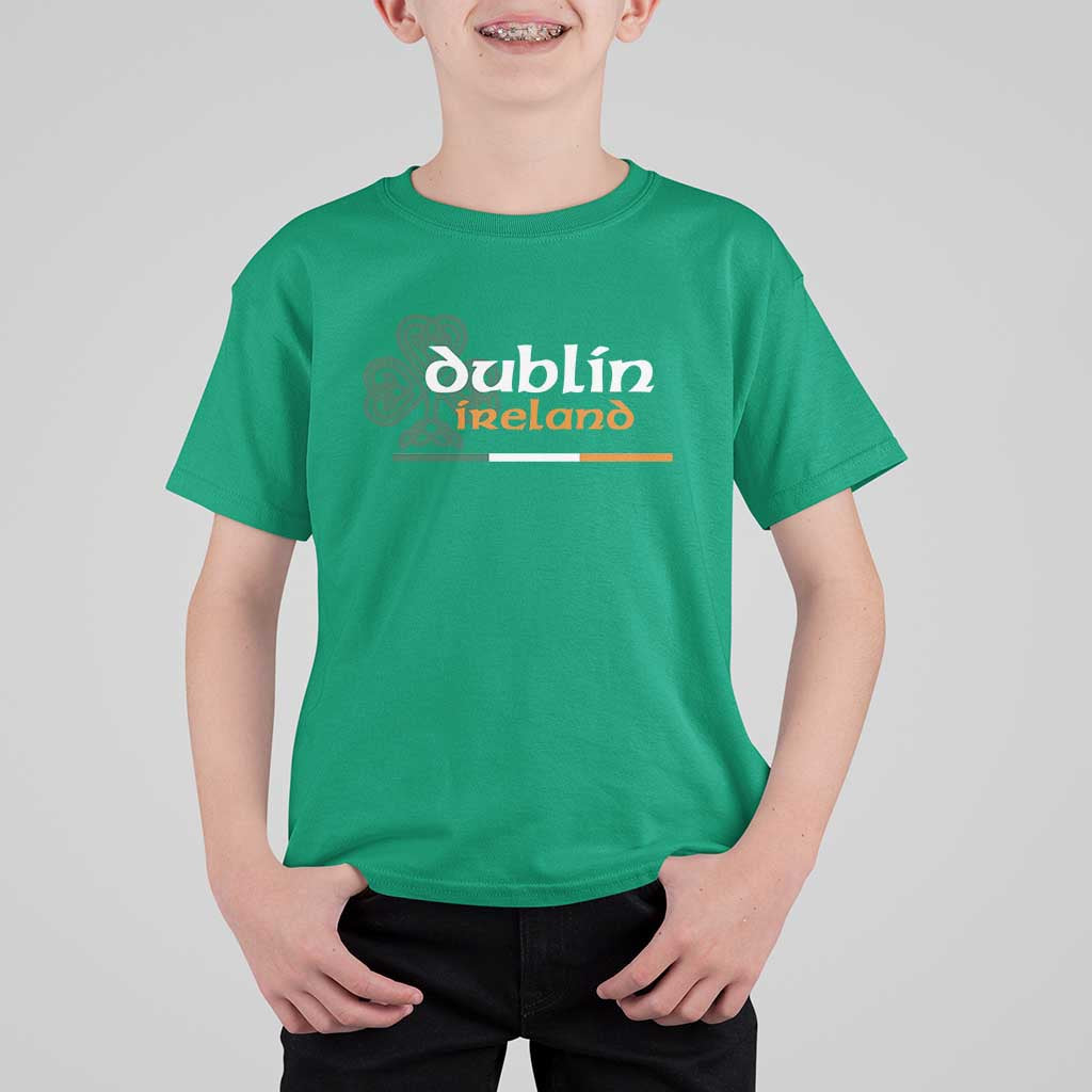 Dublin Ireland T Shirt For Kid Irish City Souvenir St Patricks Day Celtic Shamrock