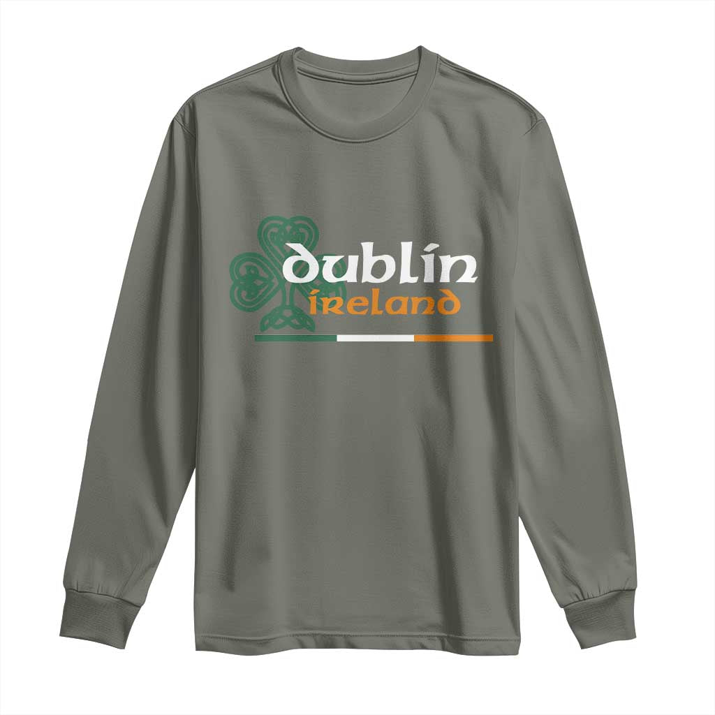 Dublin Ireland Long Sleeve Shirt Irish City Souvenir St Patricks Day Celtic Shamrock