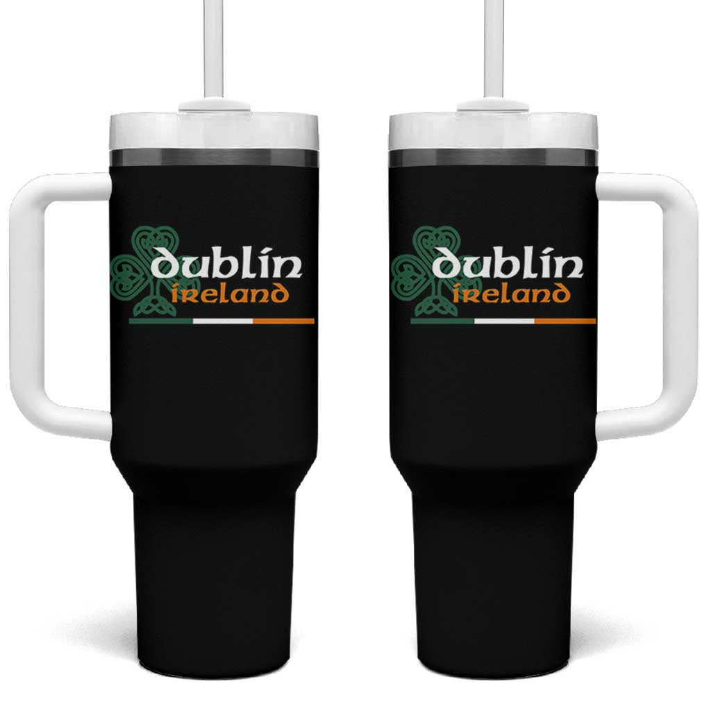 Dublin Ireland Tumbler With Handle Irish City Souvenir St Patricks Day Celtic Shamrock