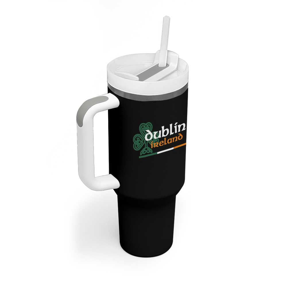 Dublin Ireland Tumbler With Handle Irish City Souvenir St Patricks Day Celtic Shamrock