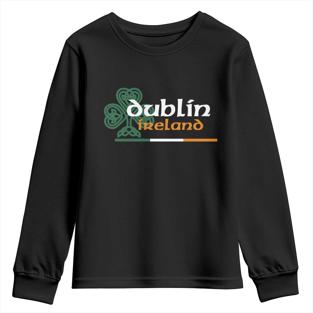 Dublin Ireland Youth Sweatshirt Irish City Souvenir St Patricks Day Celtic Shamrock