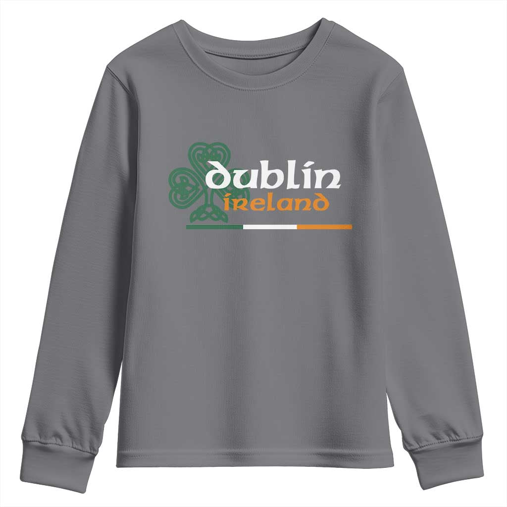 Dublin Ireland Youth Sweatshirt Irish City Souvenir St Patricks Day Celtic Shamrock