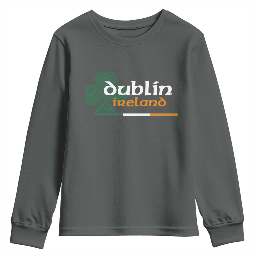 Dublin Ireland Youth Sweatshirt Irish City Souvenir St Patricks Day Celtic Shamrock