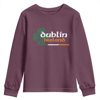 Dublin Ireland Youth Sweatshirt Irish City Souvenir St Patricks Day Celtic Shamrock
