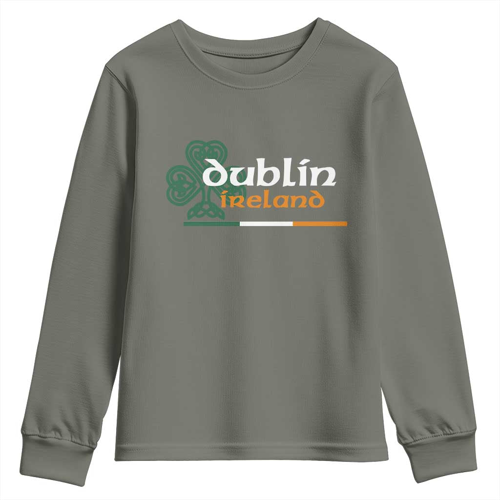 Dublin Ireland Youth Sweatshirt Irish City Souvenir St Patricks Day Celtic Shamrock