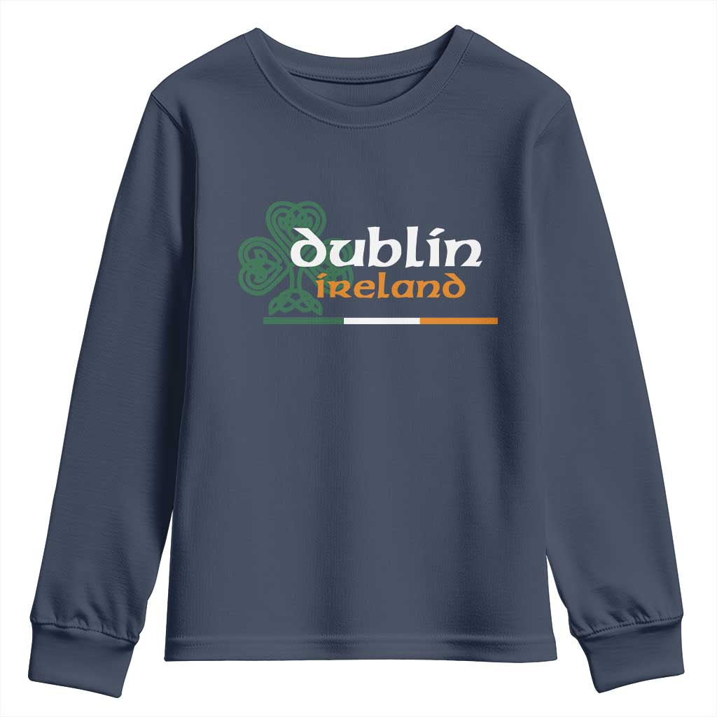Dublin Ireland Youth Sweatshirt Irish City Souvenir St Patricks Day Celtic Shamrock