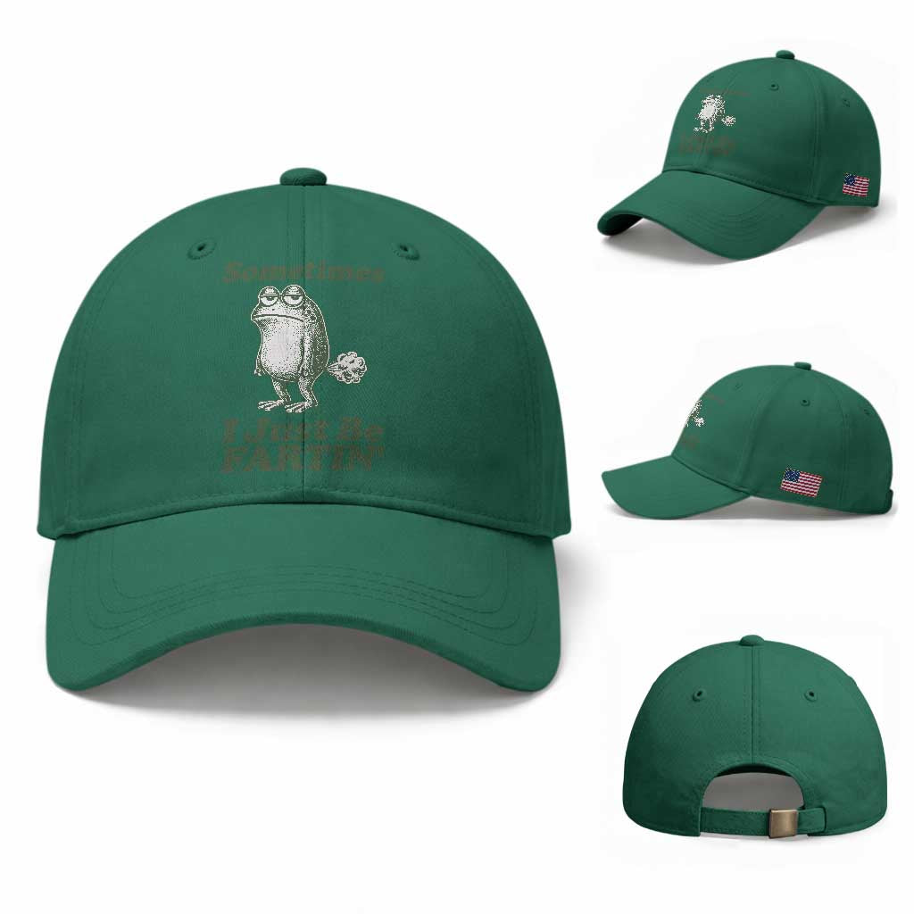 Sometimes I Just Be Fartin Funny Frog Baseball Cap