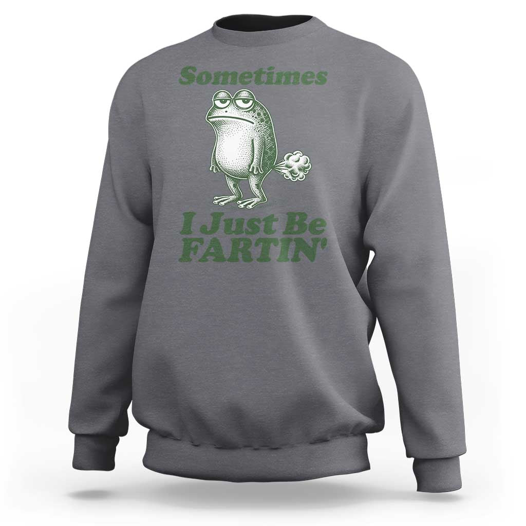 Sometimes I Just Be Fartin Funny Frog Sweatshirt