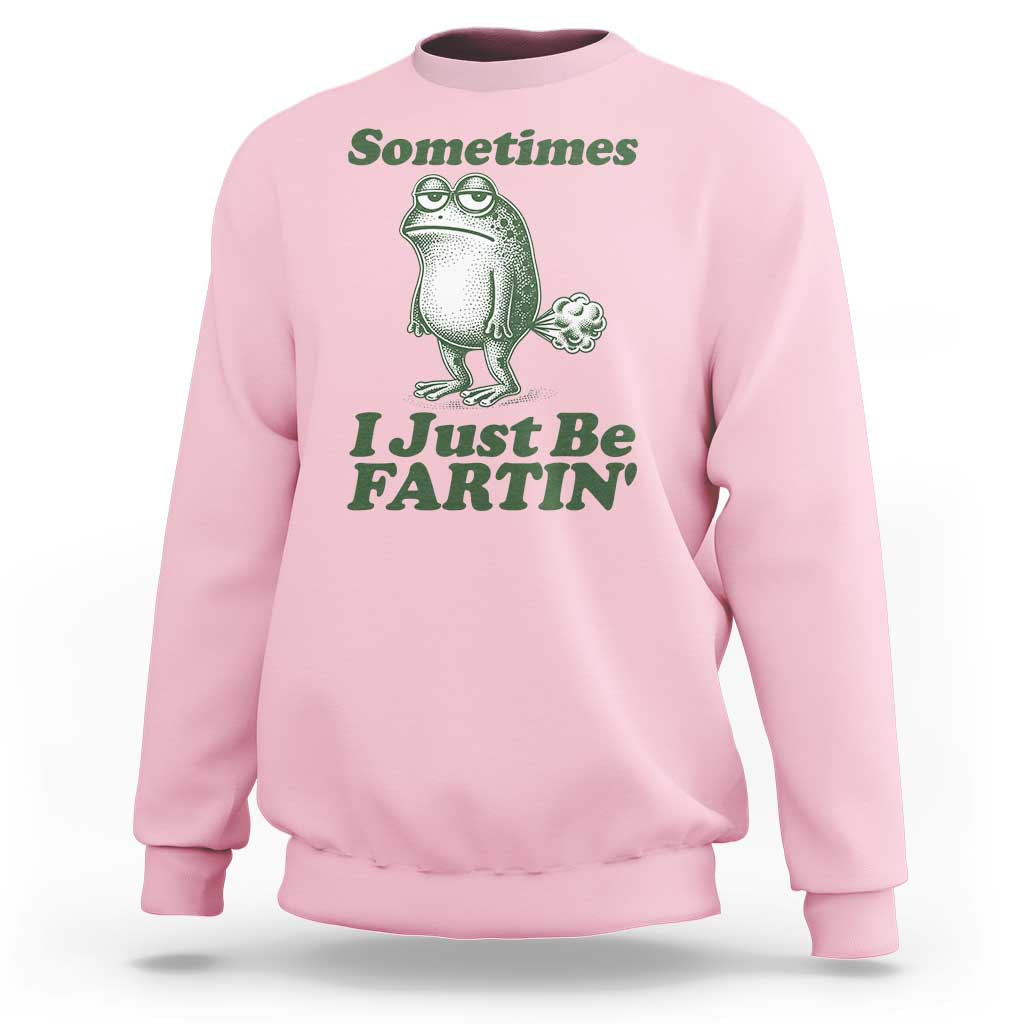 Sometimes I Just Be Fartin Funny Frog Sweatshirt