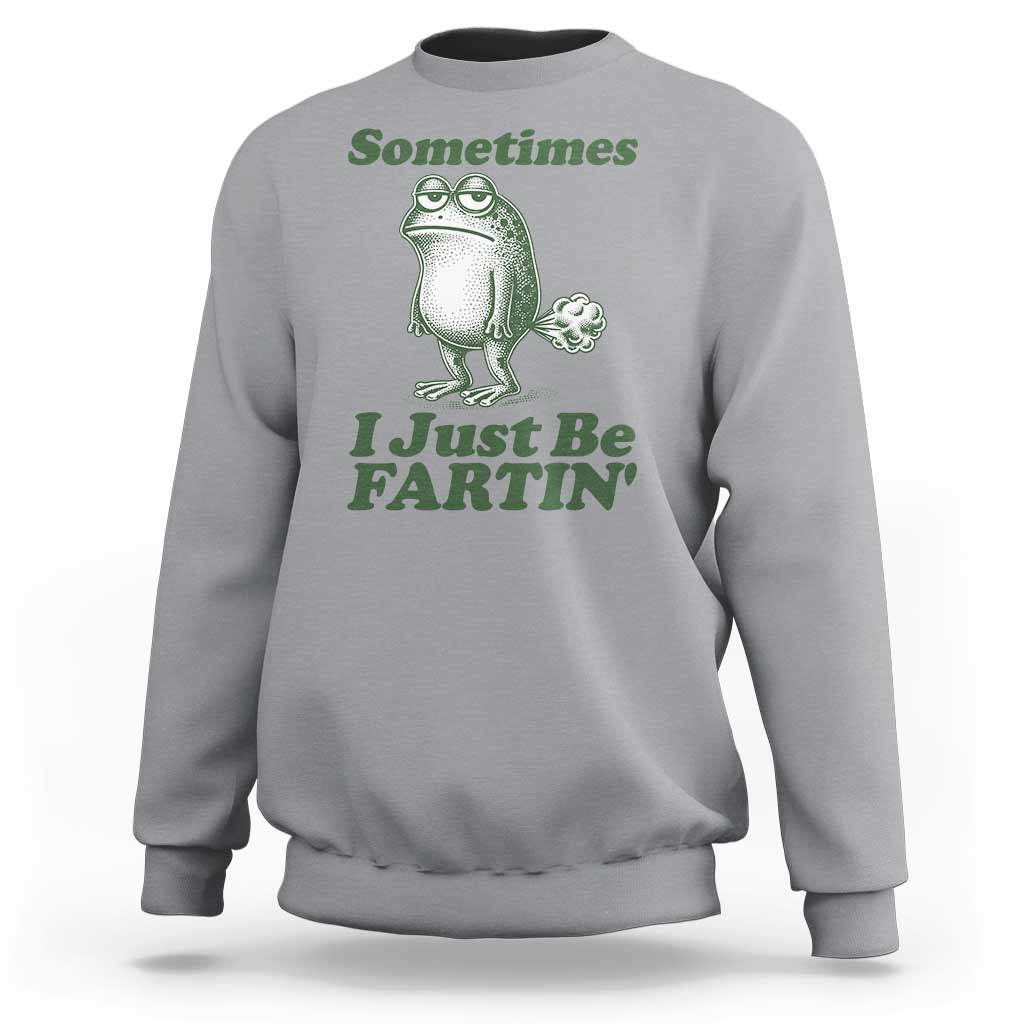 Sometimes I Just Be Fartin Funny Frog Sweatshirt