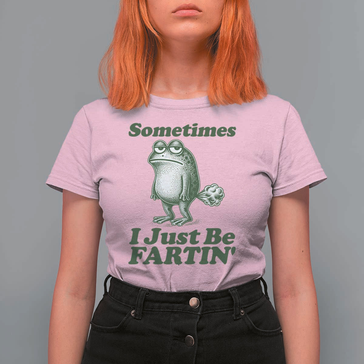 Sometimes I Just Be Fartin Funny Frog T Shirt For Women