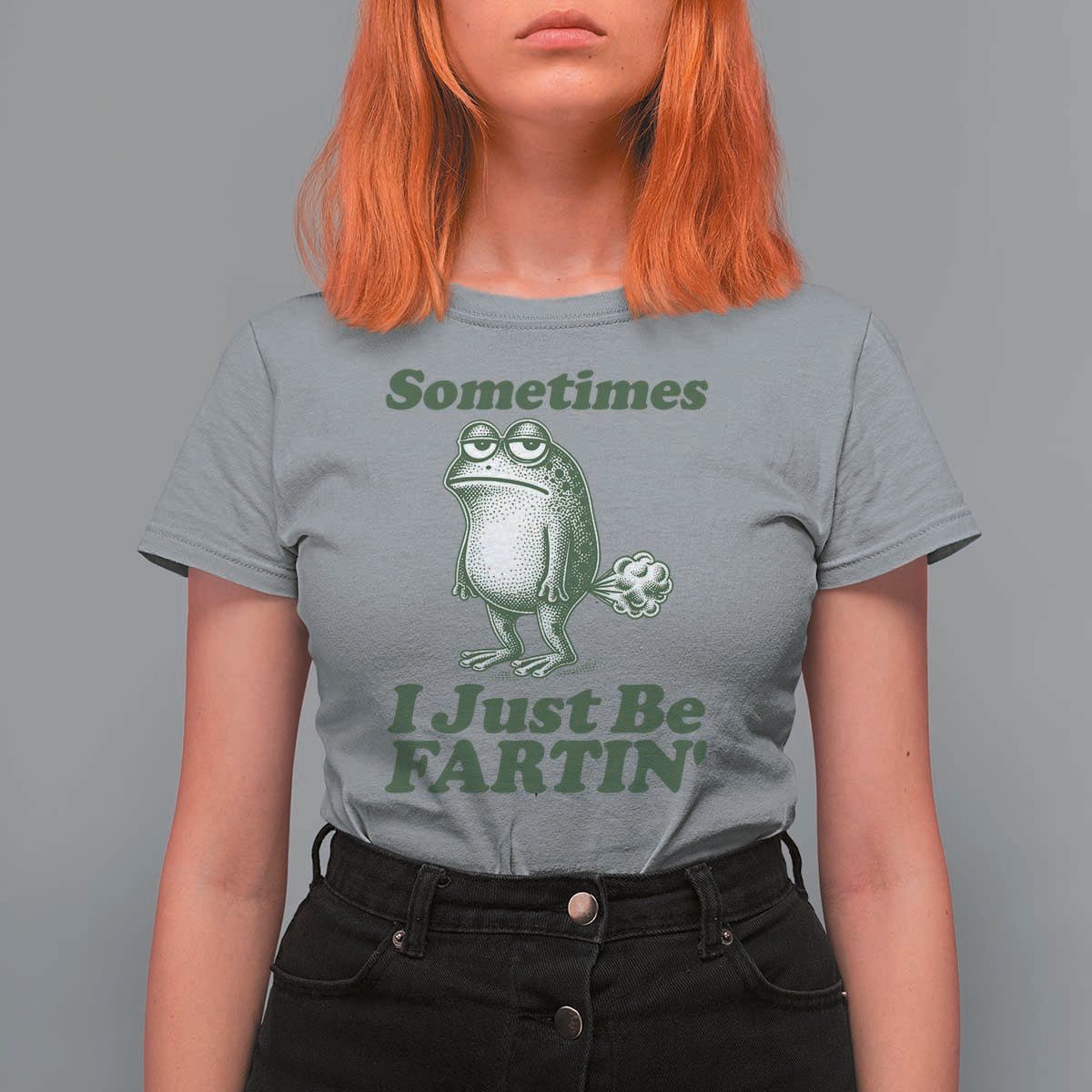 Sometimes I Just Be Fartin Funny Frog T Shirt For Women