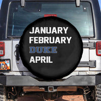 January February Duke April Spare Tire Cover Basketball Game Day