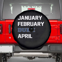 January February Duke April Spare Tire Cover Basketball Game Day