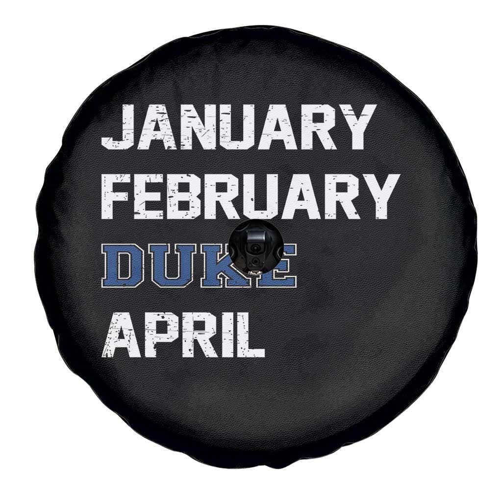 January February Duke April Spare Tire Cover Basketball Game Day