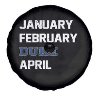 January February Duke April Spare Tire Cover Basketball Game Day