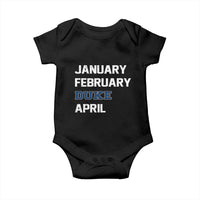 January February Duke April Baby Onesie Basketball Game Day