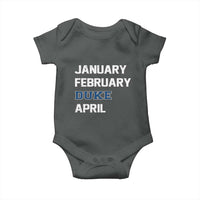 January February Duke April Baby Onesie Basketball Game Day
