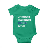 January February Duke April Baby Onesie Basketball Game Day