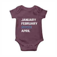 January February Duke April Baby Onesie Basketball Game Day