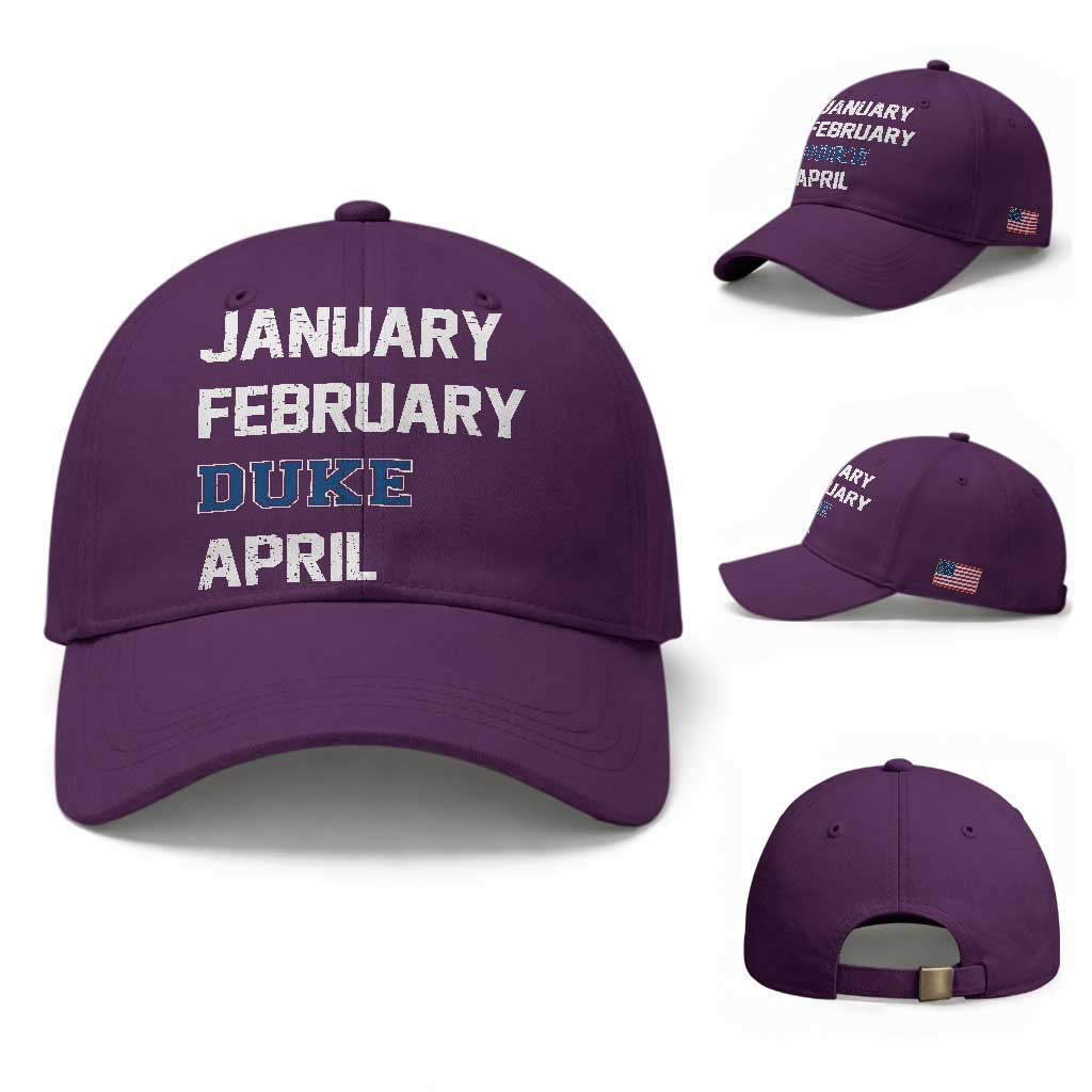 January February Duke April Baseball Cap Basketball Game Day