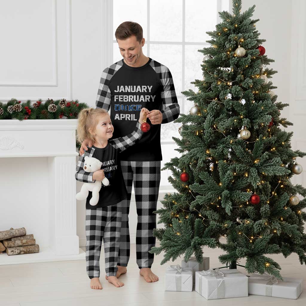 January February Duke April Plaid Pajama Set Basketball Game Day