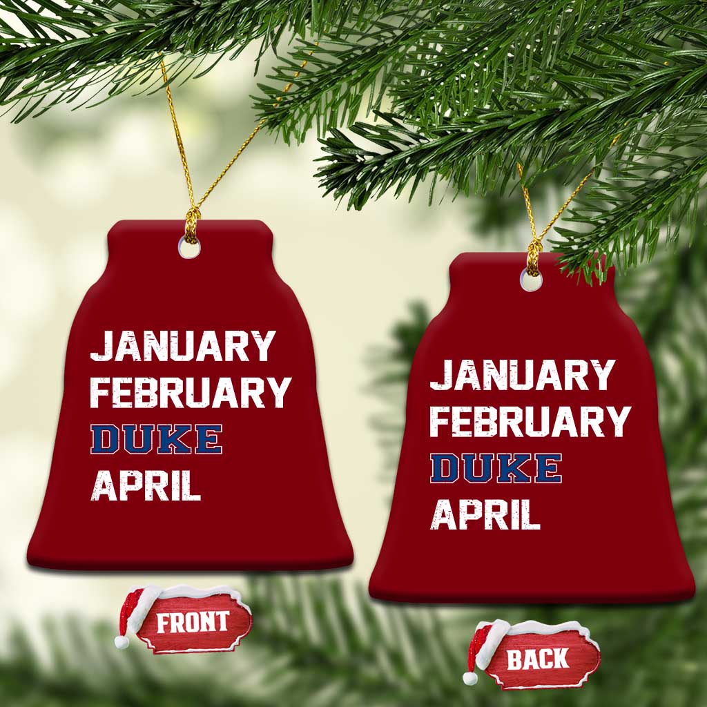 January February Duke April Ceramic Ornament Basketball Game Day