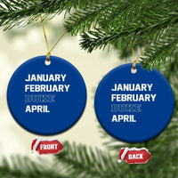 January February Duke April Ceramic Ornament Basketball Game Day