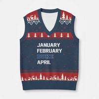 January February Duke April V-Neck Knit Sweater Vest Basketball Game Day