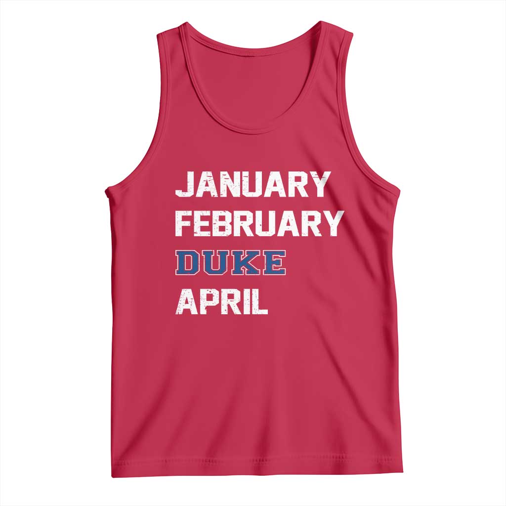 January February Duke April Tank Top Basketball Game Day