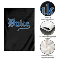 Duke Gothic Throwback Garden Flag Game Day for Sports Fan