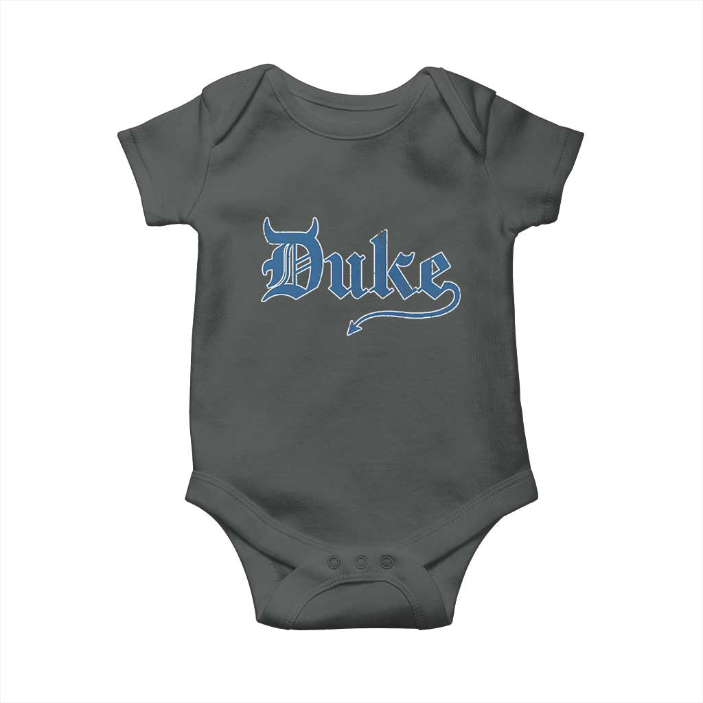 Duke Gothic Throwback Baby Onesie Game Day for Sports Fan