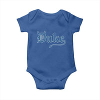 Duke Gothic Throwback Baby Onesie Game Day for Sports Fan