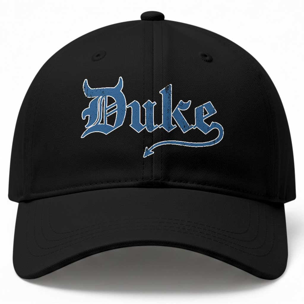 Duke Gothic Throwback Baseball Cap Game Day for Sports Fan