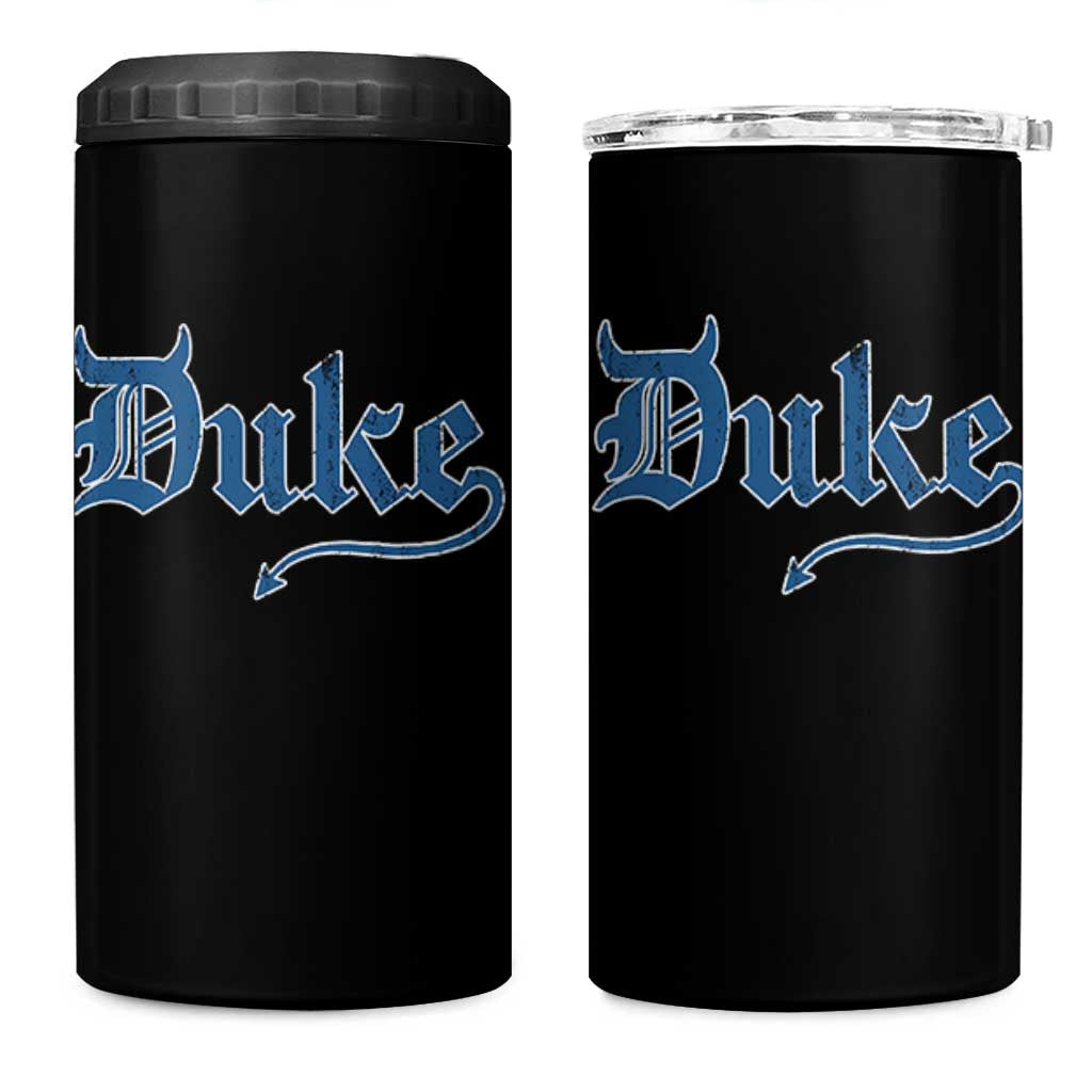 Duke Gothic Throwback 4 in 1 Can Cooler Tumbler Game Day for Sports Fan