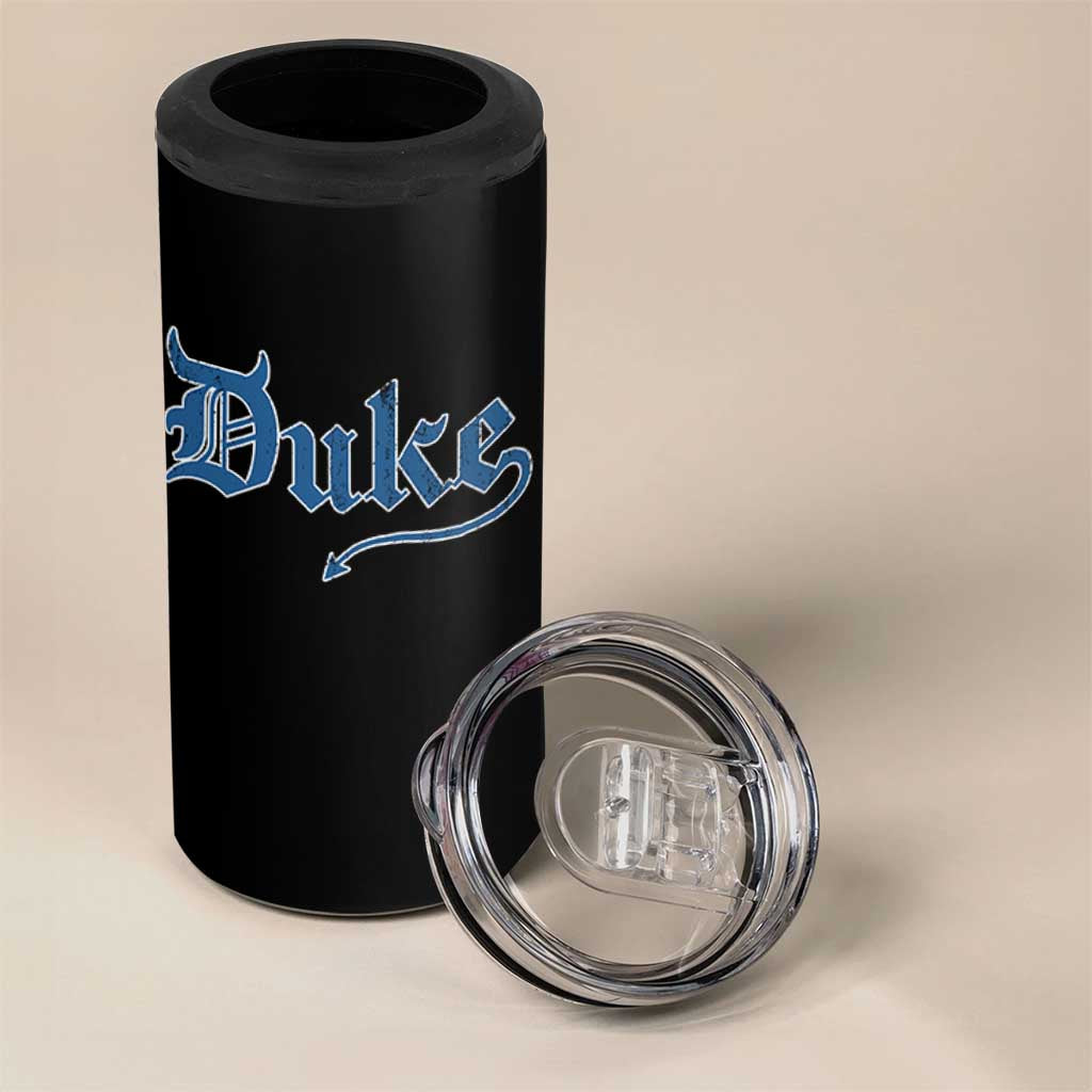 Duke Gothic Throwback 4 in 1 Can Cooler Tumbler Game Day for Sports Fan