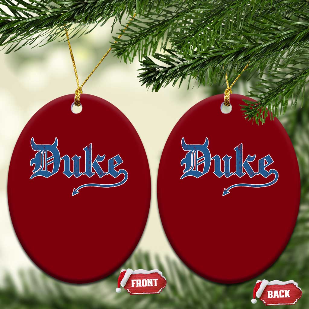 Duke Gothic Throwback Ceramic Ornament Game Day for Sports Fan