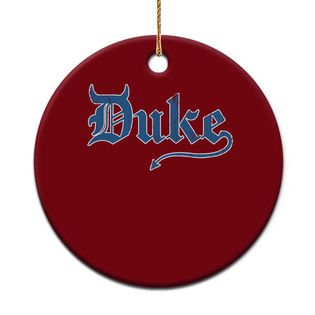 Duke Gothic Throwback Ceramic Ornament Game Day for Sports Fan