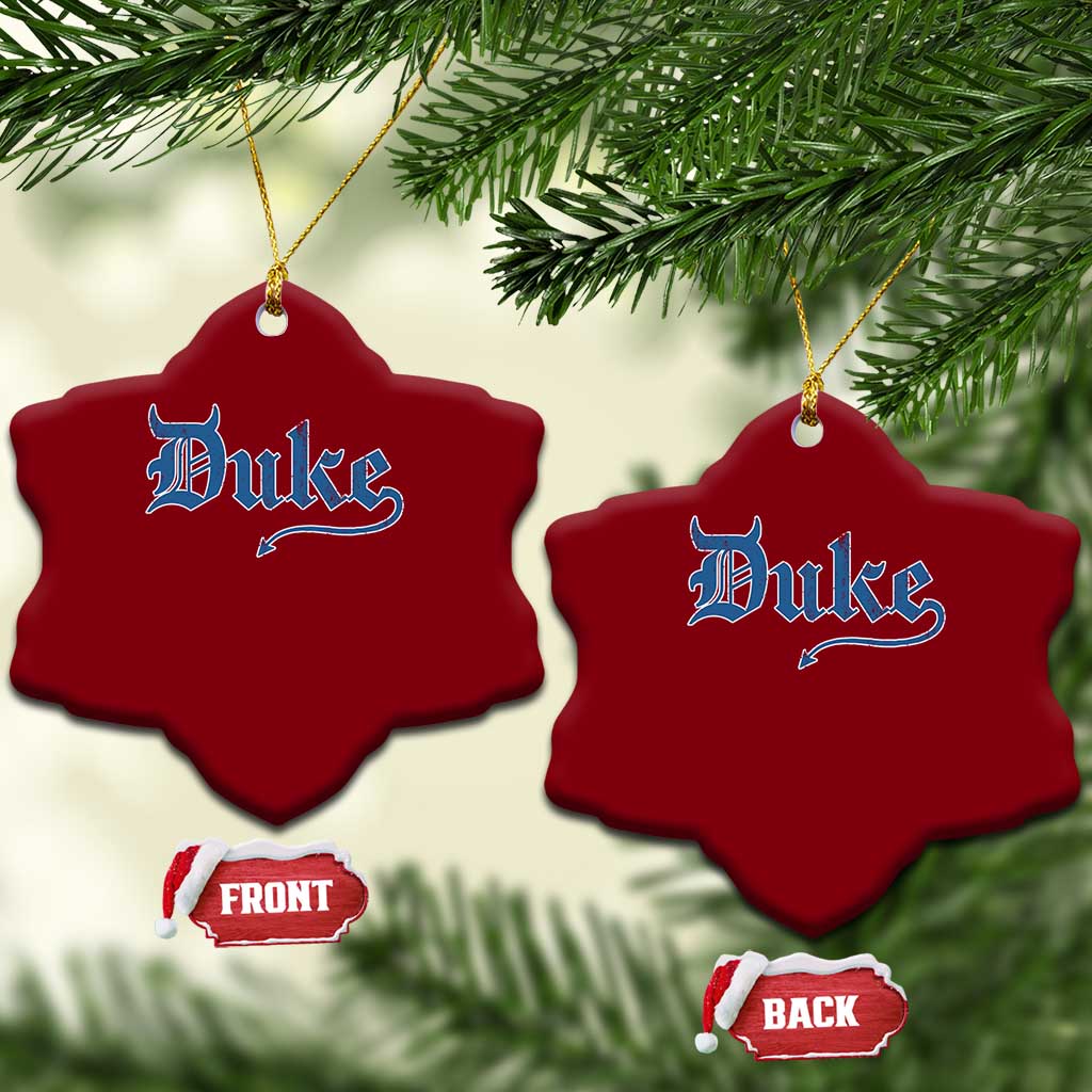 Duke Gothic Throwback Ceramic Ornament Game Day for Sports Fan