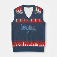 Duke Gothic Throwback V-Neck Knit Sweater Vest Game Day for Sports Fan