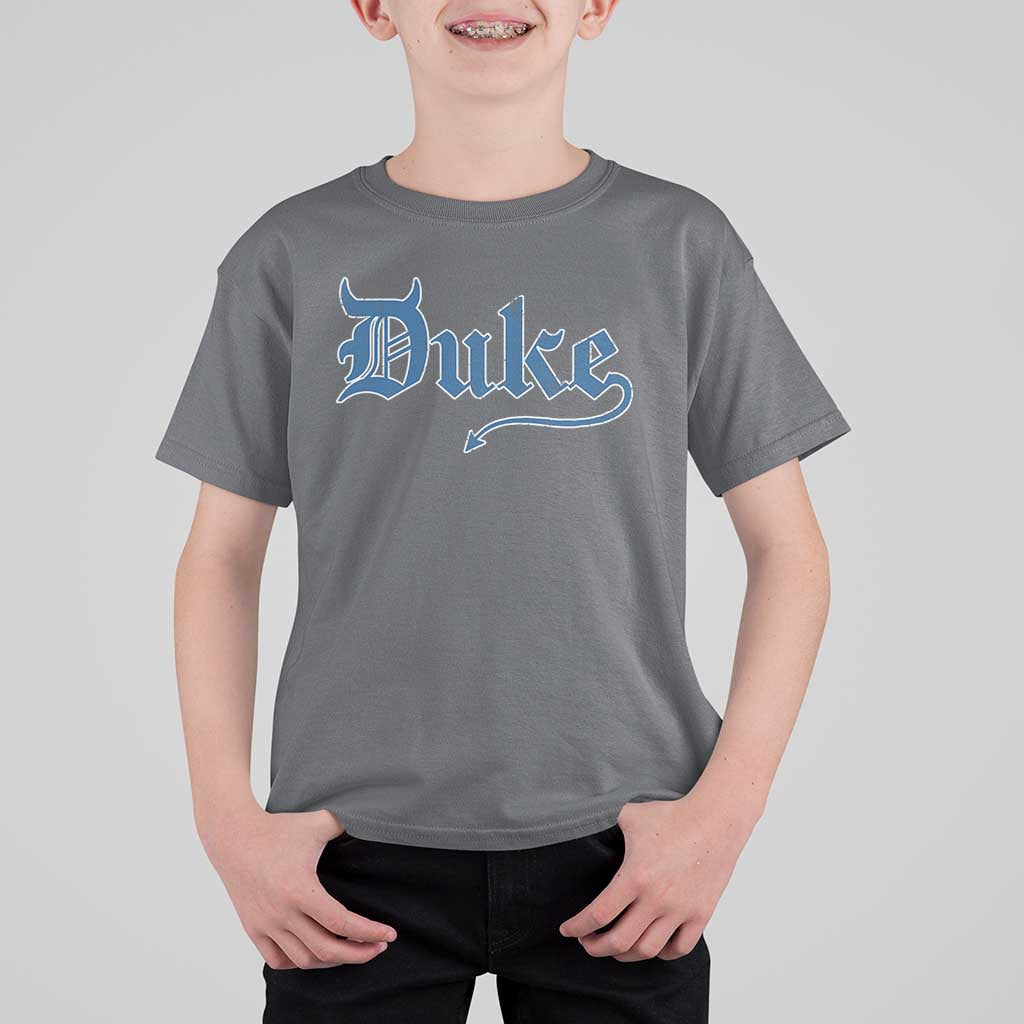 Duke Gothic Throwback T Shirt For Kid Game Day for Sports Fan
