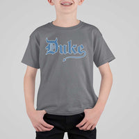 Duke Gothic Throwback T Shirt For Kid Game Day for Sports Fan