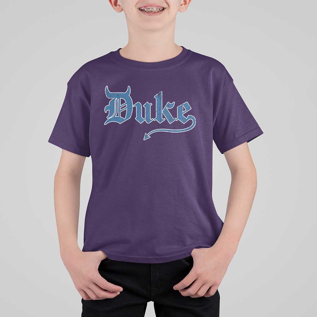 Duke Gothic Throwback T Shirt For Kid Game Day for Sports Fan