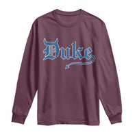 Duke Gothic Throwback Long Sleeve Shirt Game Day for Sports Fan