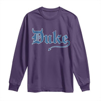 Duke Gothic Throwback Long Sleeve Shirt Game Day for Sports Fan