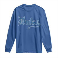 Duke Gothic Throwback Long Sleeve Shirt Game Day for Sports Fan