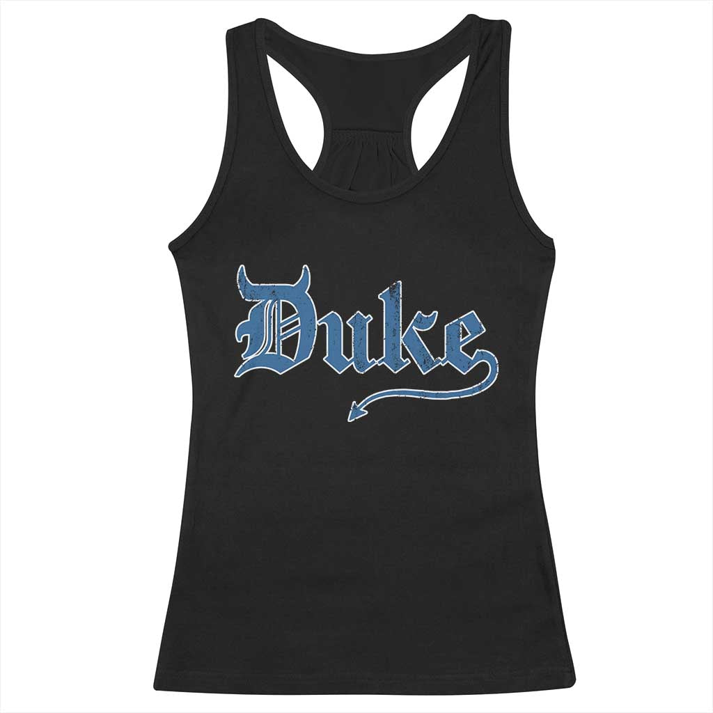 Duke Gothic Throwback Racerback Tank Top Game Day for Sports Fan