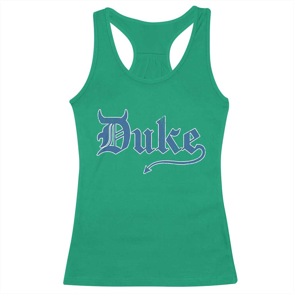Duke Gothic Throwback Racerback Tank Top Game Day for Sports Fan