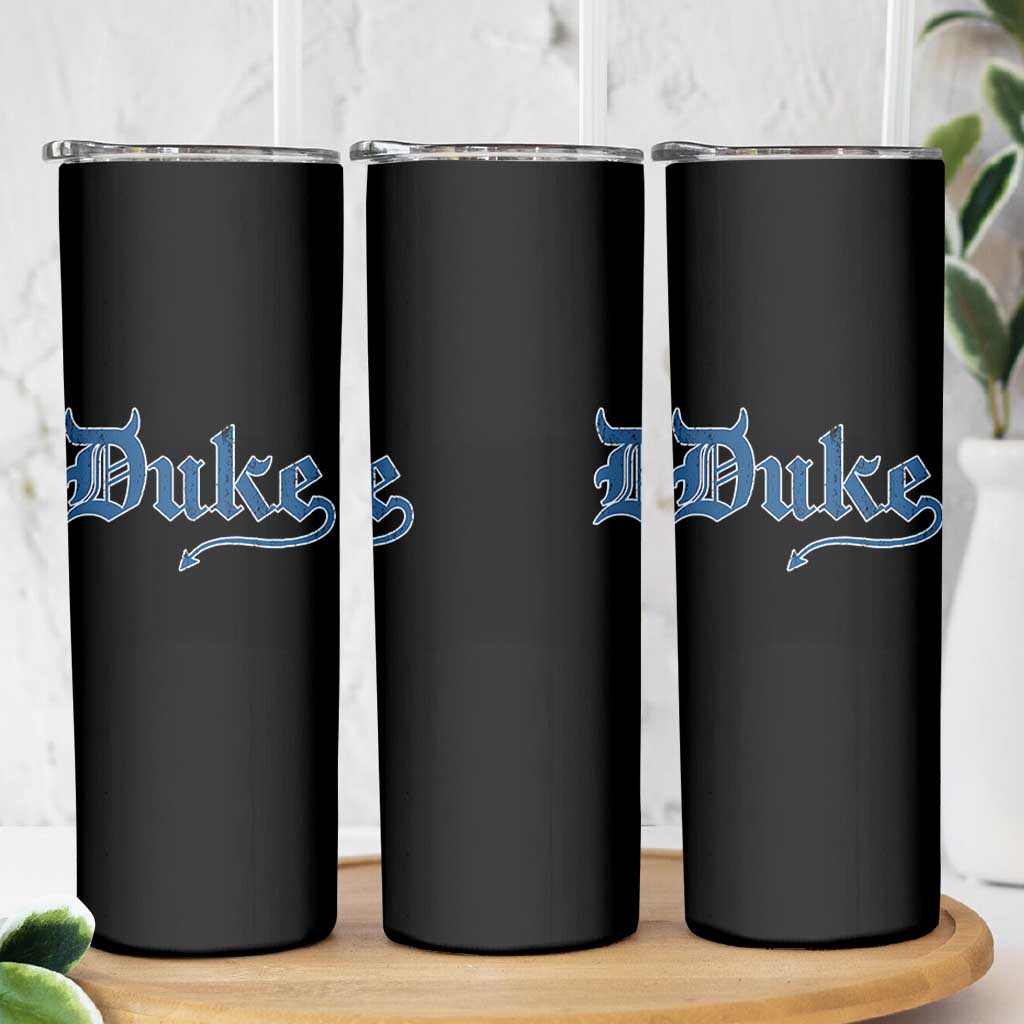 Duke Gothic Throwback Skinny Tumbler Game Day for Sports Fan