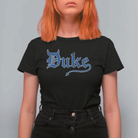 Duke Gothic Throwback T Shirt For Women Game Day for Sports Fan